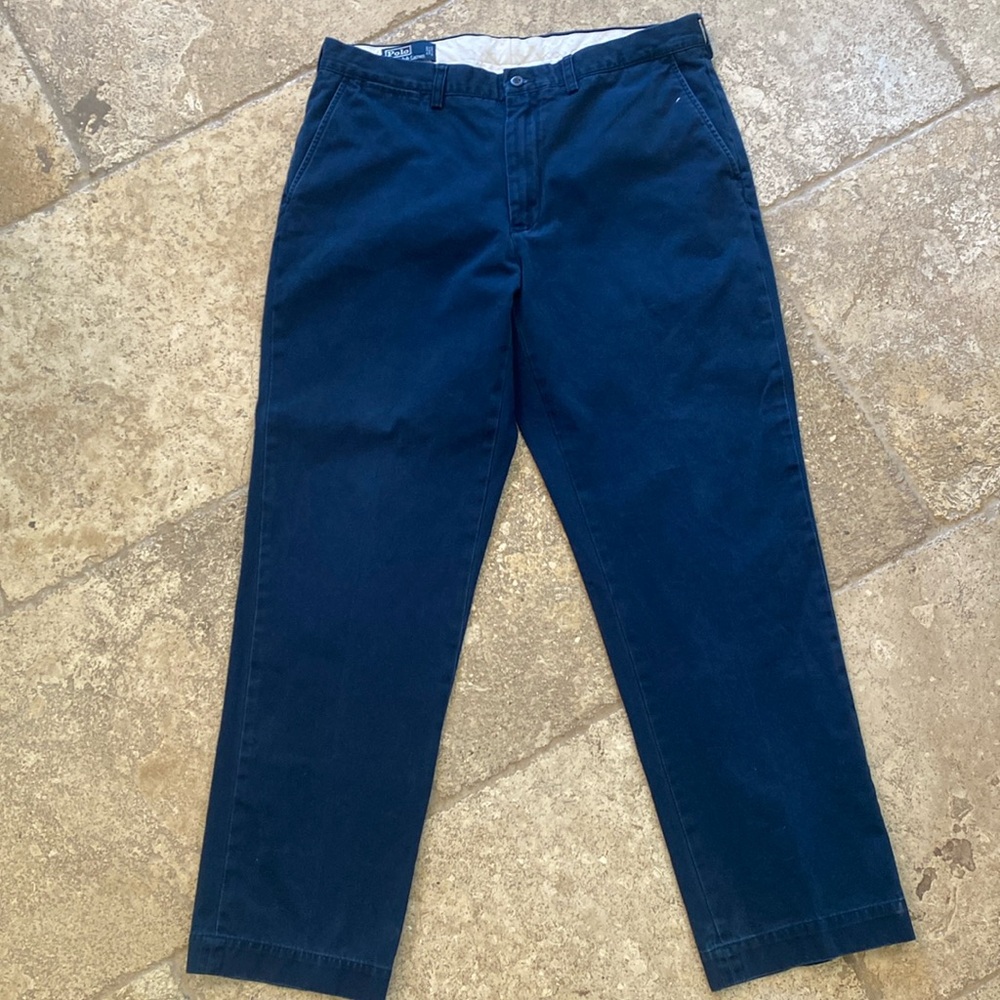 POLO by RALPH LAUREN FLAT-FRONT "PRESTON PANT" Size 36 X 32